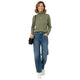 Col Trui Olive - Trendy Coltrui met Hoge Kraag voor Dames