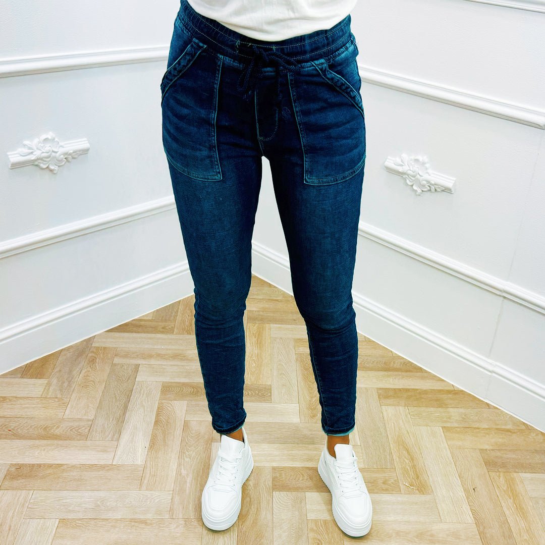 Comfy Jogging Jeans Blauw - BlushFashionstore