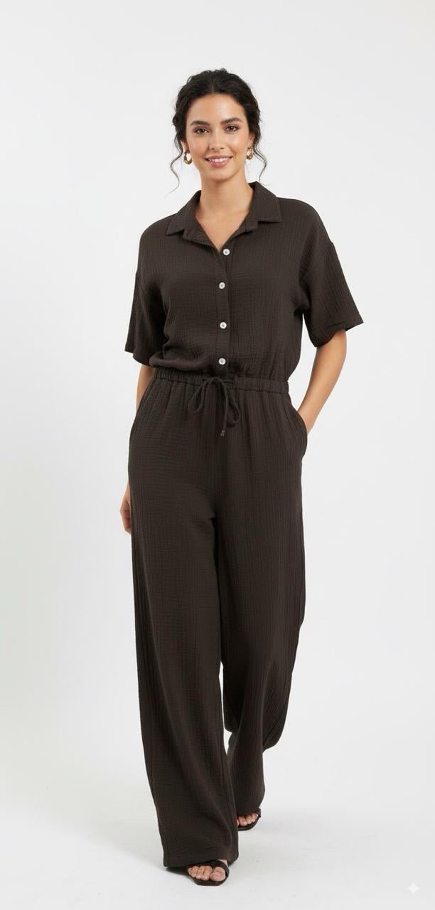 Cotton Jumpsuit – Bruin Comfort - BlushFashionstore
