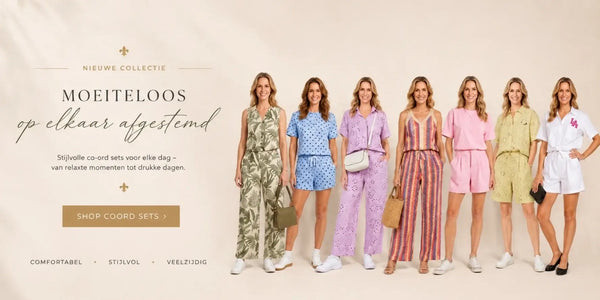 Co-ord sets bij BlushFashionstore: zeven zomerse dames sets met short of broek – moeiteloos op elkaar afgestemd