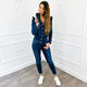 Denim Jumpsuit Ruffel Blauw - BlushFashionstore
