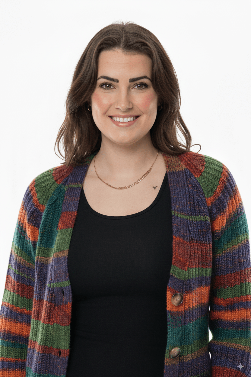 Fel Multicolor Gestreept Vest met Knoopsluiting - BlushFashionstore