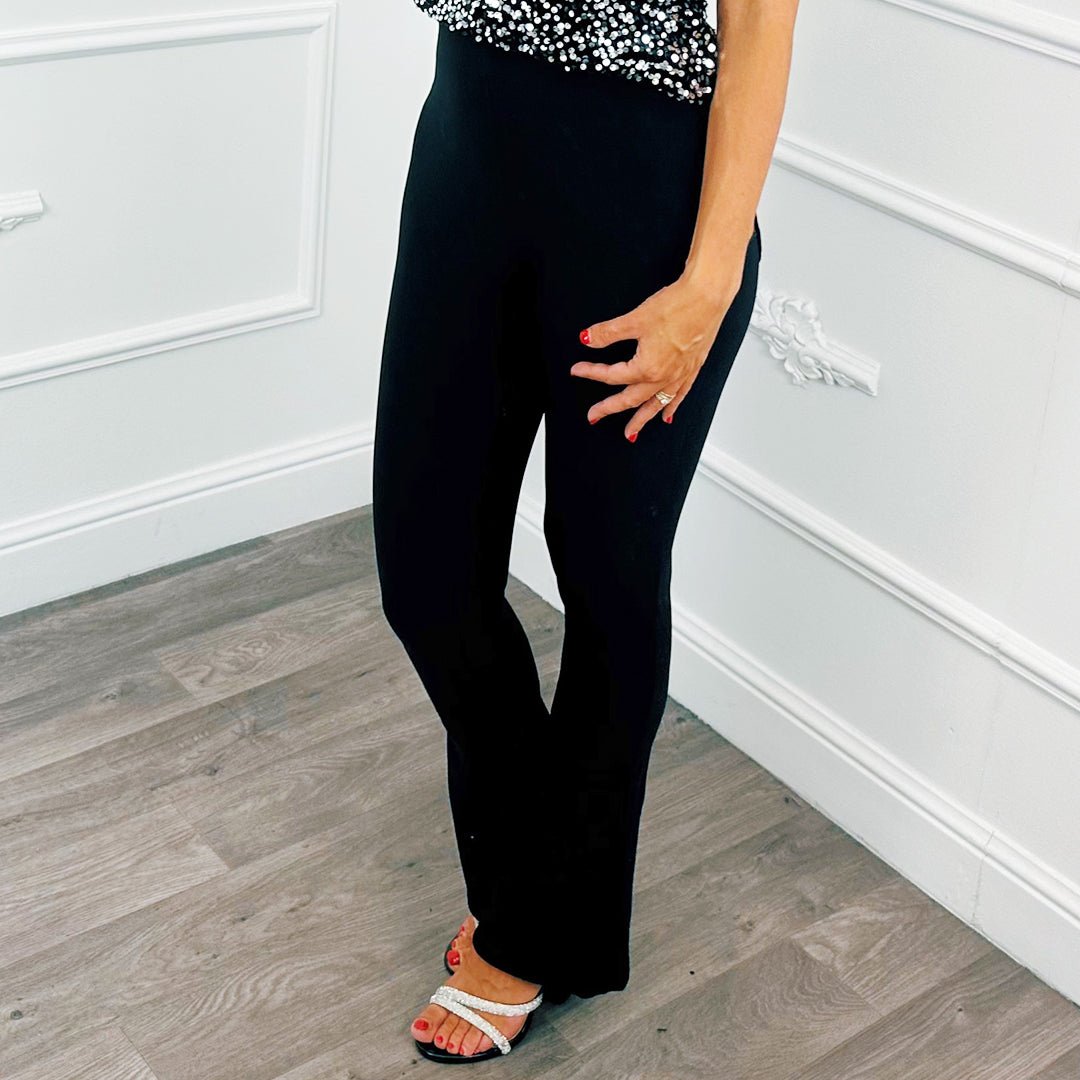 Flared Broek Zwart Sale - BlushFashionstore