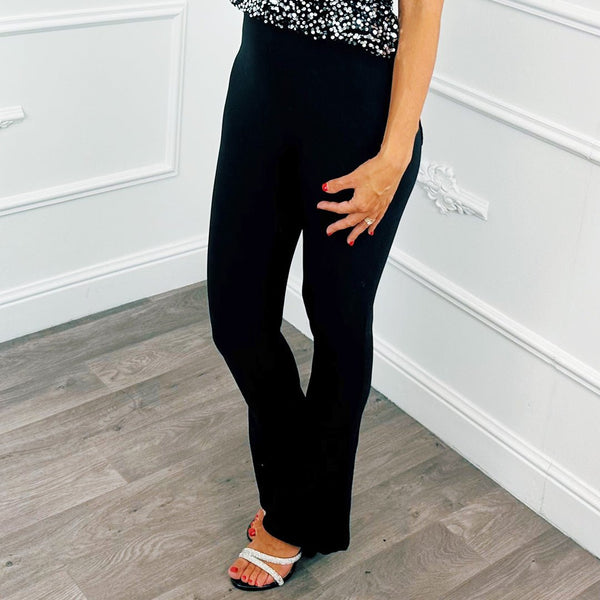 Flared Broek Zwart Sale - BlushFashionstore