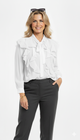 Wit Ruffle Shirt Dames Formele Blouse met Ruffles