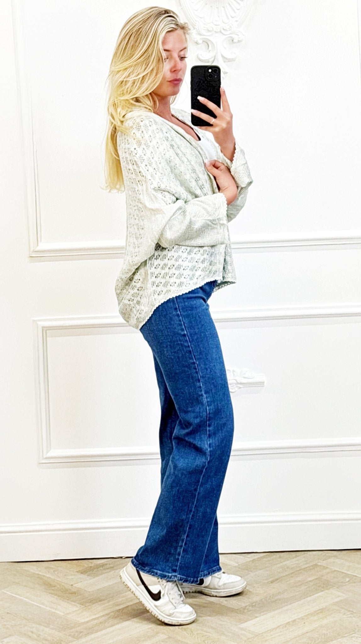 Gebreide Zijde Kimono Mintgroen - BlushFashionstore