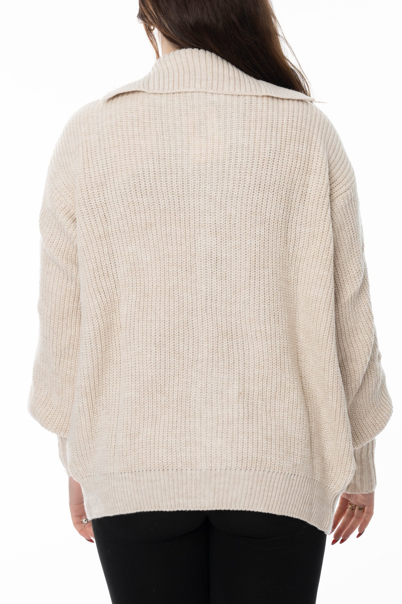 Gebroken Witte Oversized Cardigan – Cozy Chic - BlushFashionstore
