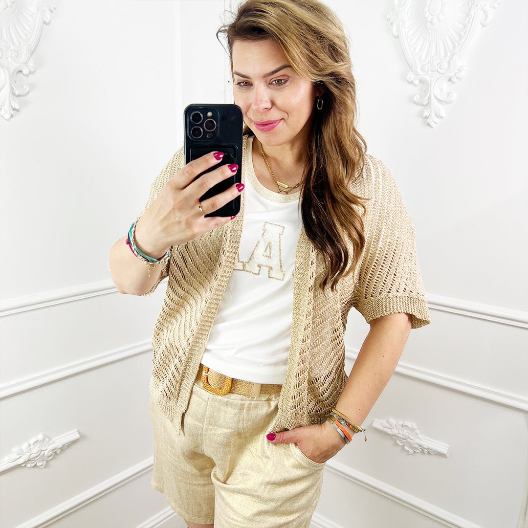 Glitter knitted vest - BlushFashionstore
