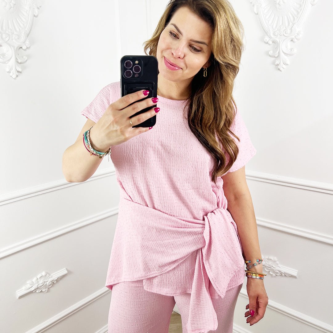 Glitter set roze - BlushFashionstore