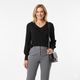 Glitter Kant Mouwen Party Blouse Zwart  Feestelijke Blouse