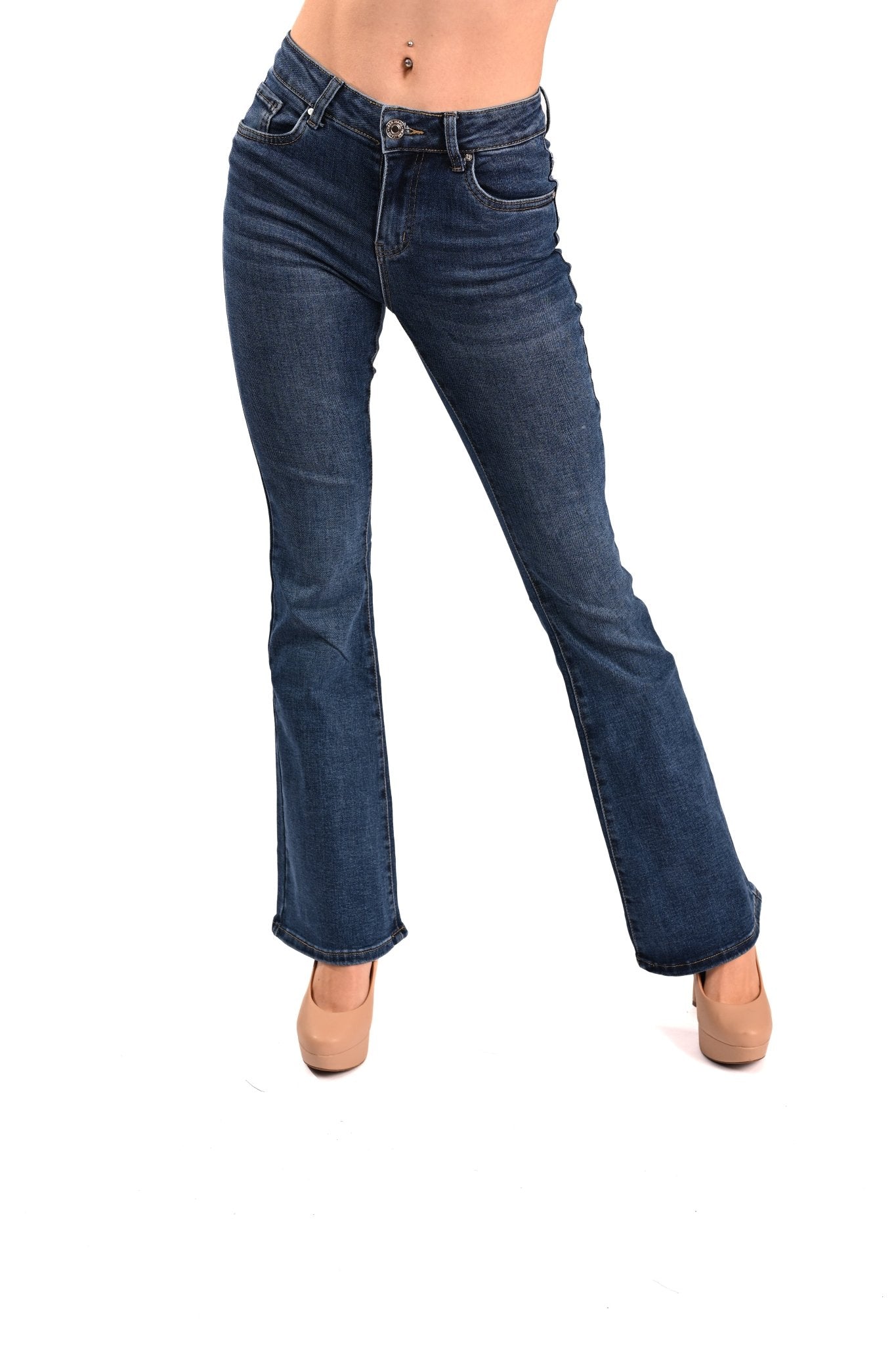 Goodies Flare Jeans – Denim Edition Damesbroek met Uitlopende Pijpen - BlushFashionstore