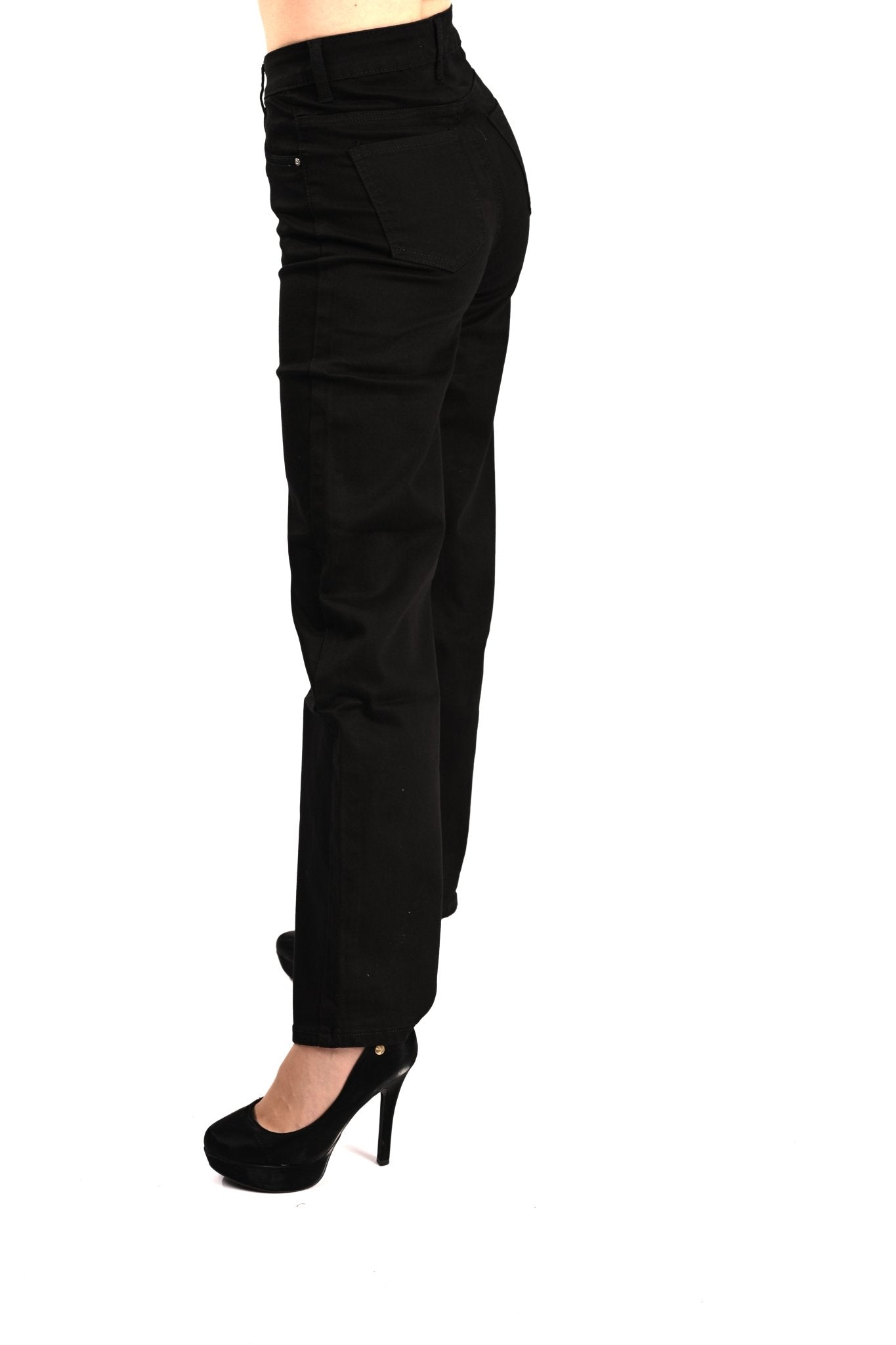 Goodies Wide - Leg Soft Jeans Zwart – Tijdloze Zwarte Denim met Comfort Fit - BlushFashionstore