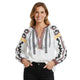 Heavy Shoulder Embroidery Blouse Black - Zwarte Blouse met Schouder Borduurwerk