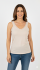 Beige Kanten Hempje Dames Topje met Kant Lingerie Top