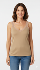 Camel Kanten Hempje Dames Topje met Kant Lingerie Top Beige
