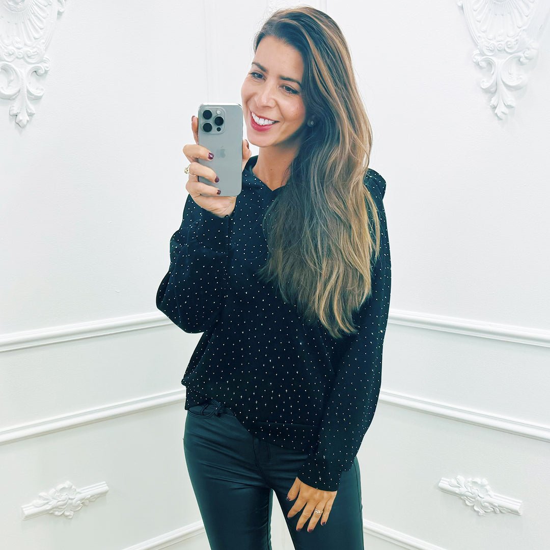 Hoodie Lena Zwart - BlushFashionstore