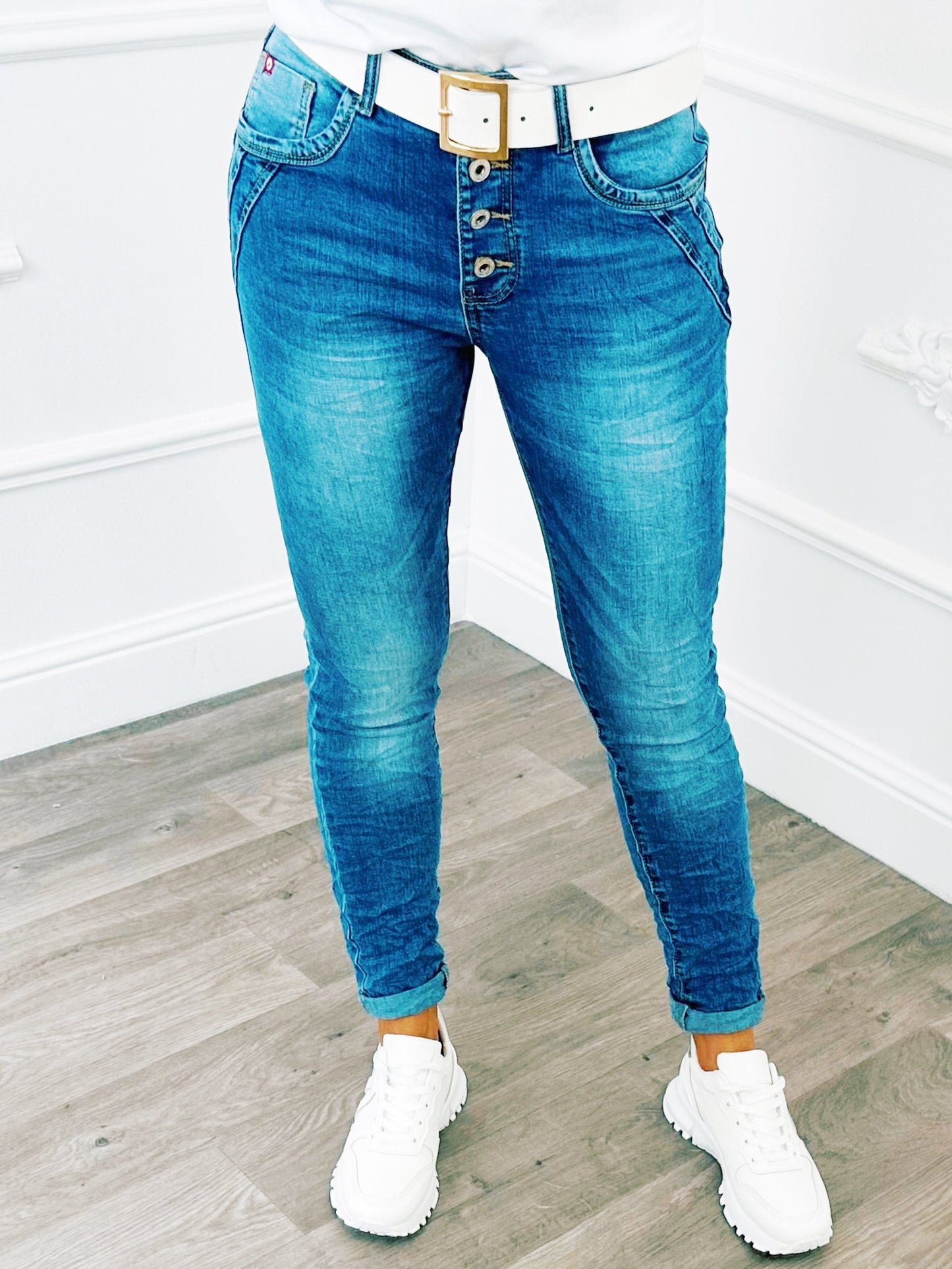 Jeans Button Blauw - BlushFashionstore