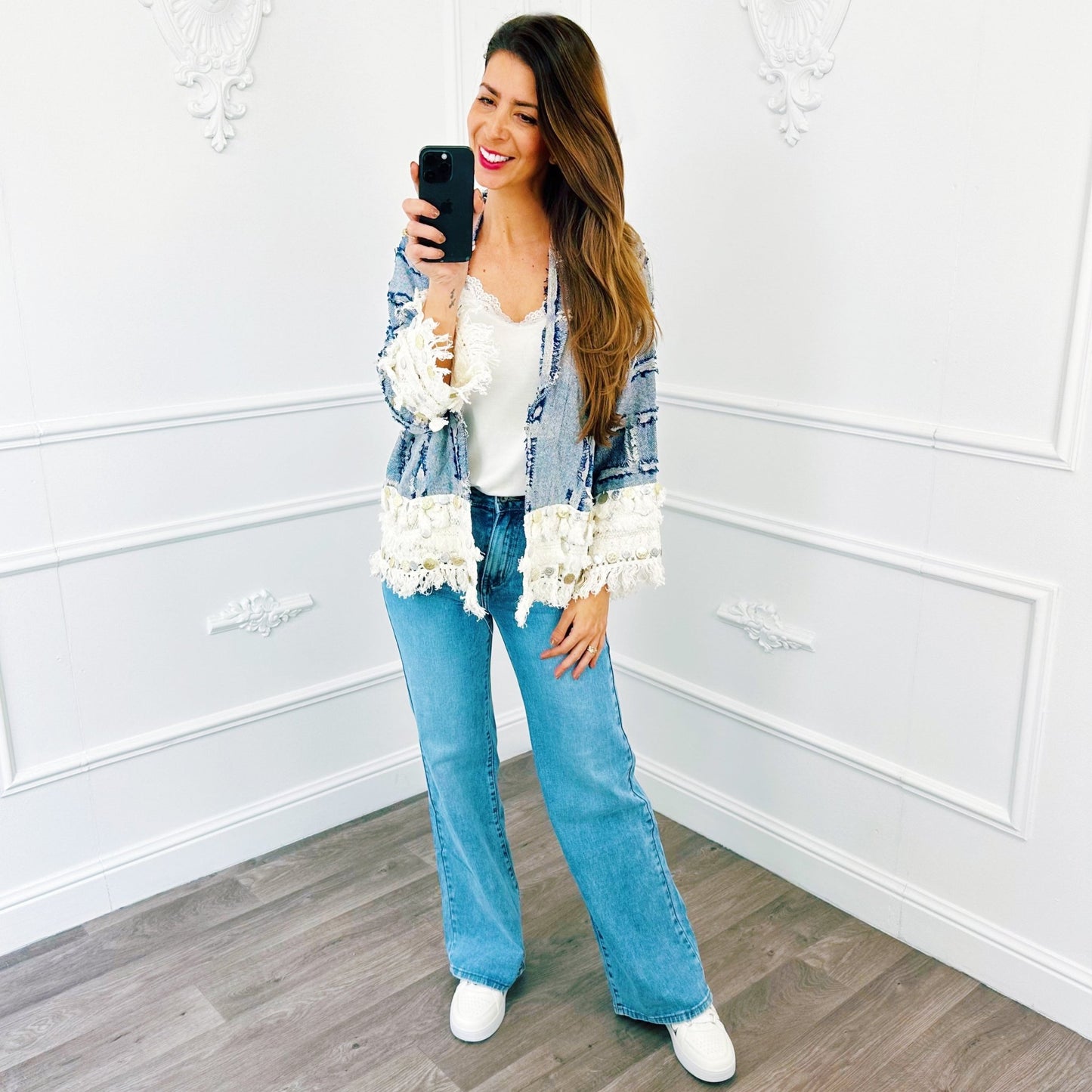 Jeans Coin Vest Blauw - BlushFashionstore