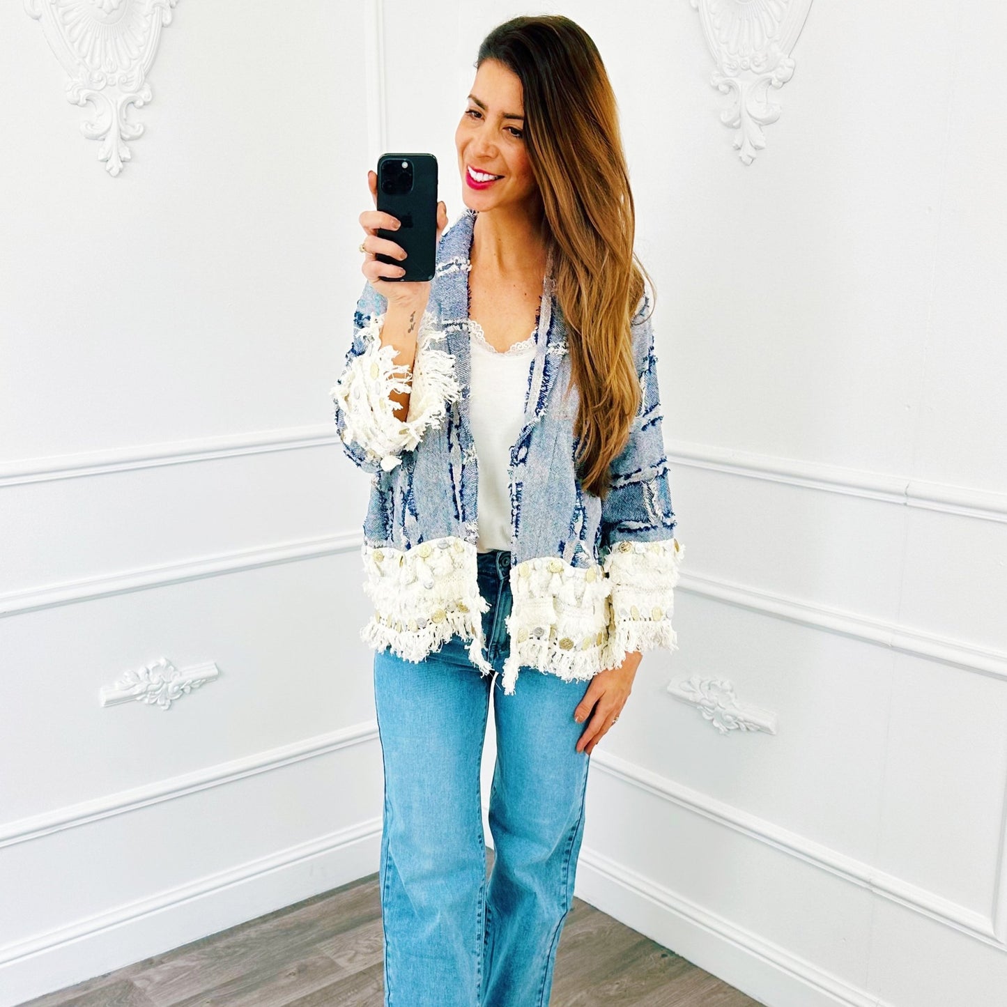 Jeans Coin Vest Blauw - BlushFashionstore