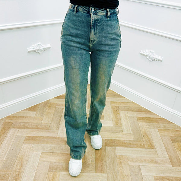 
                    
                      Jeans Wide Leg Vintage Blauw - BlushFashionstore
                    
                  