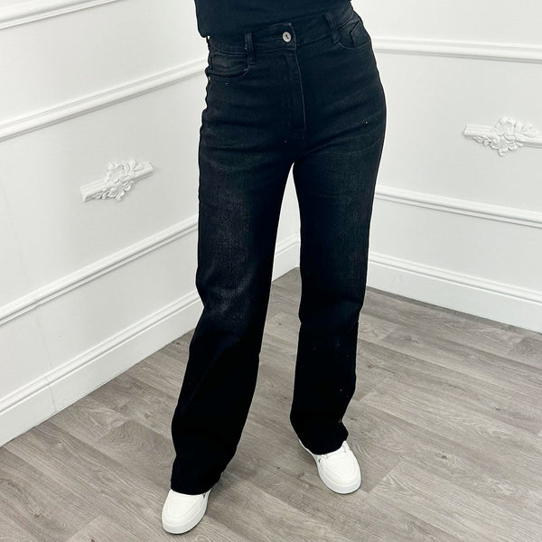 Jeans Wide Leg Zwart - BlushFashionstore