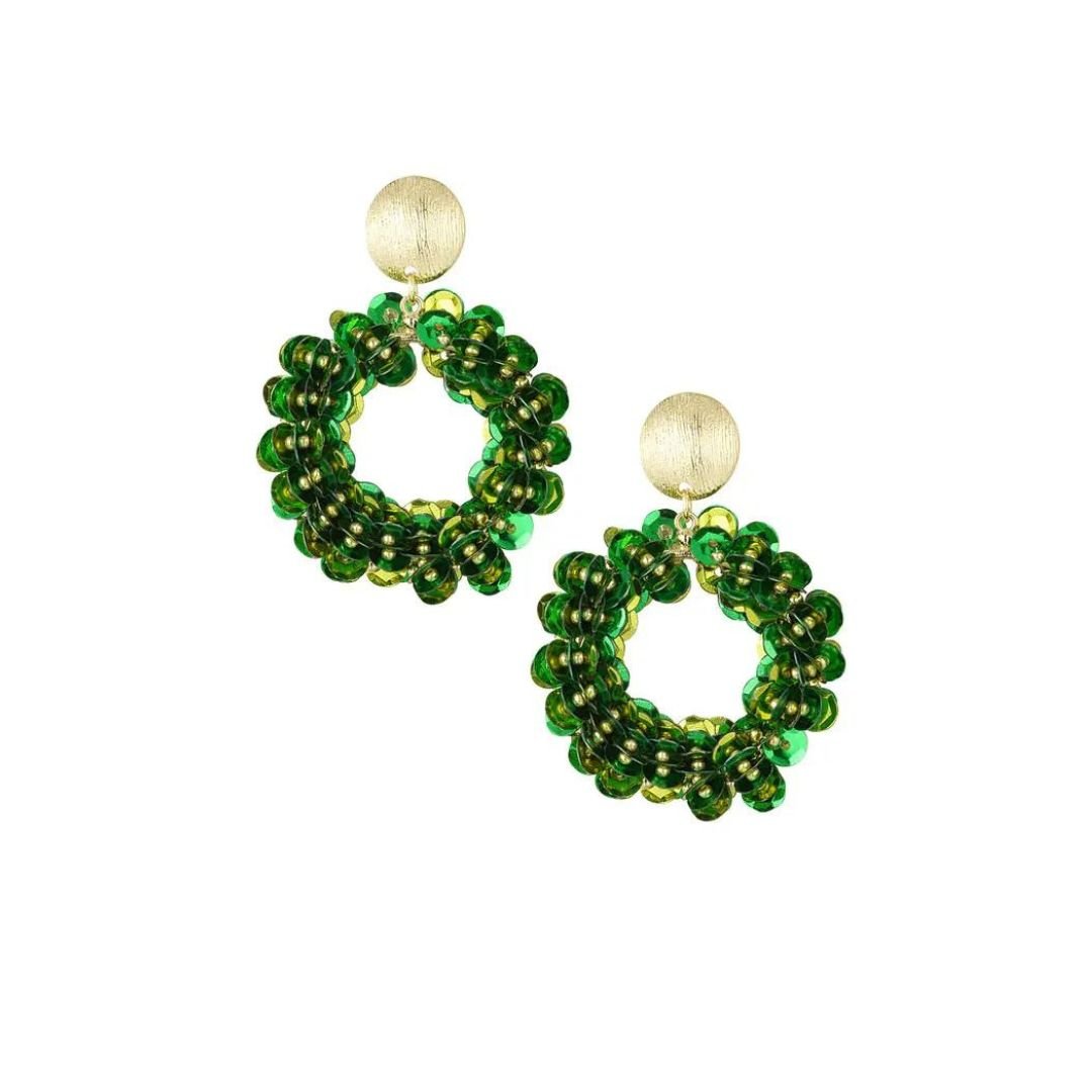 JEWEL || Earring Sequin Groen - BlushFashionstore