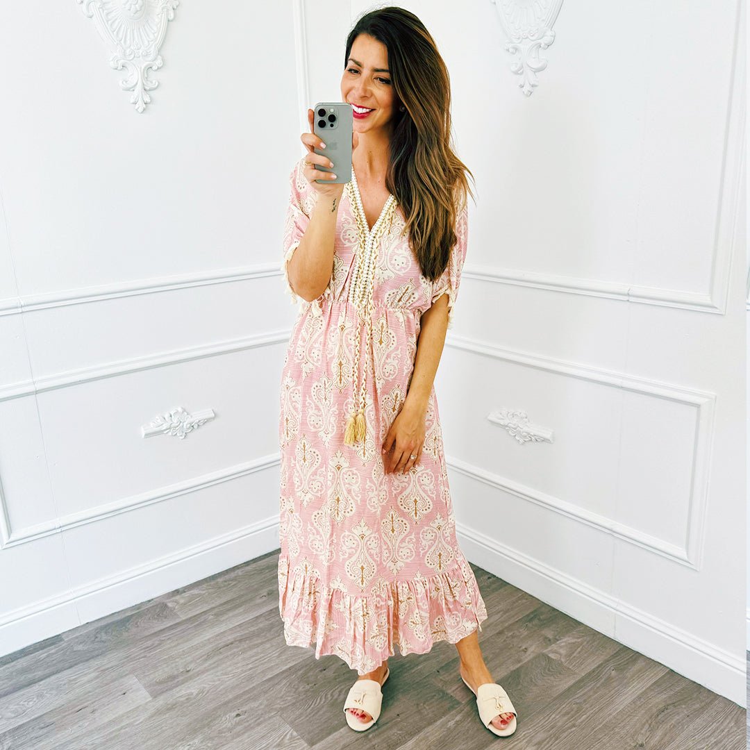 Jurk Barok Roze - BlushFashionstore