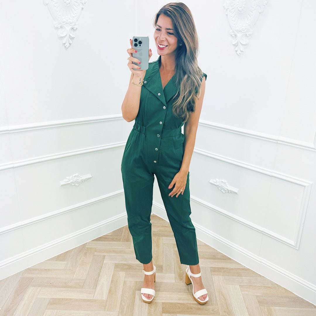 Kapmouw Jumpsuit Army - BlushFashionstore