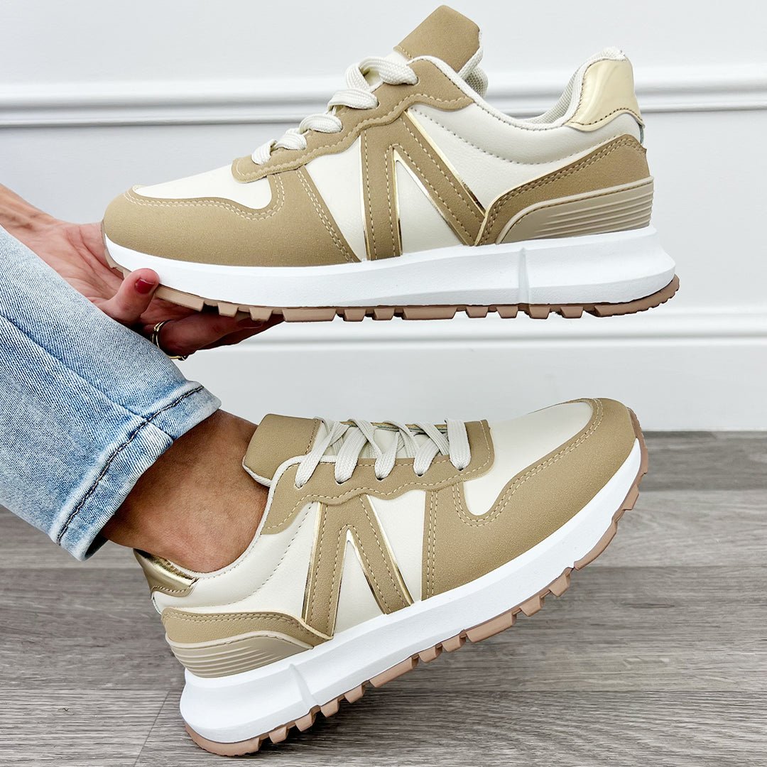 Lady Sneaker Khaki - BlushFashionstore
