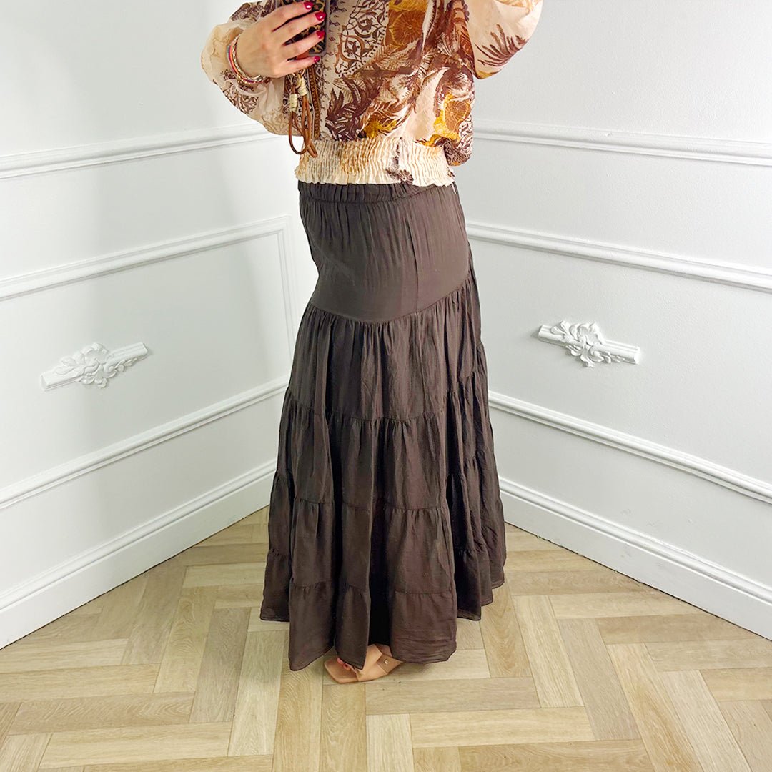 Lange Rok Bruin - BlushFashionstore