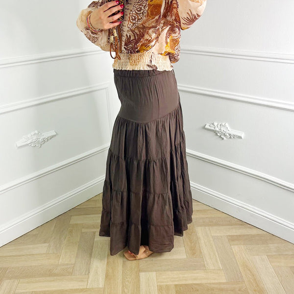Lange Rok Bruin - BlushFashionstore