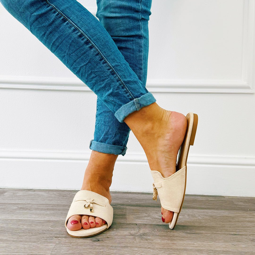 Lorri Slippers Beige - BlushFashionstore