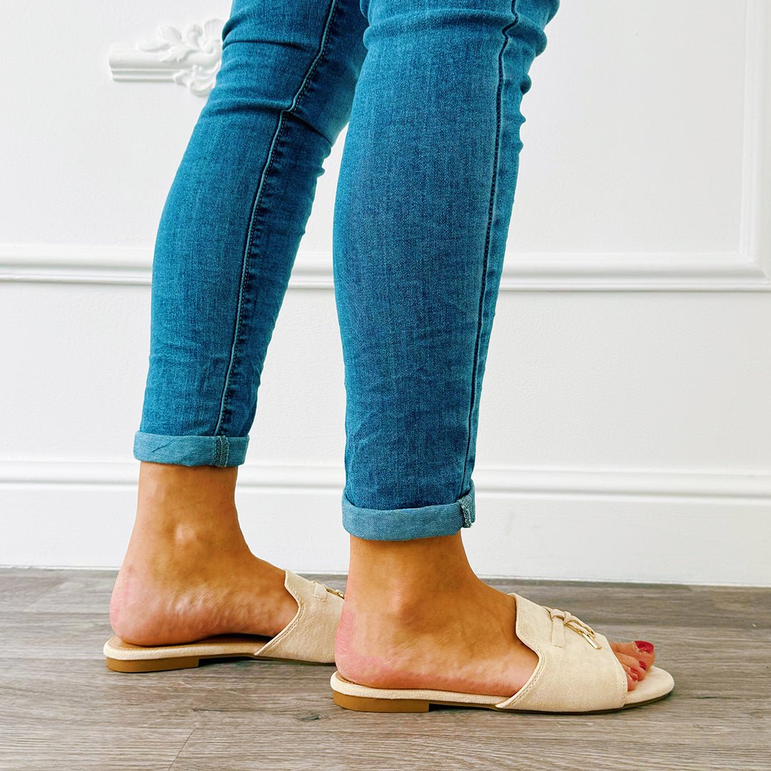 Lorri Slippers Beige - BlushFashionstore