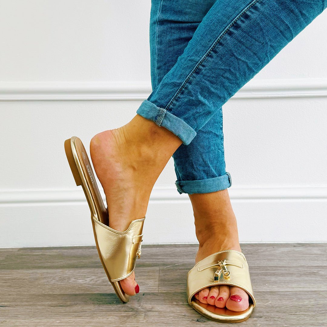 Lorri Slippers Goud - BlushFashionstore