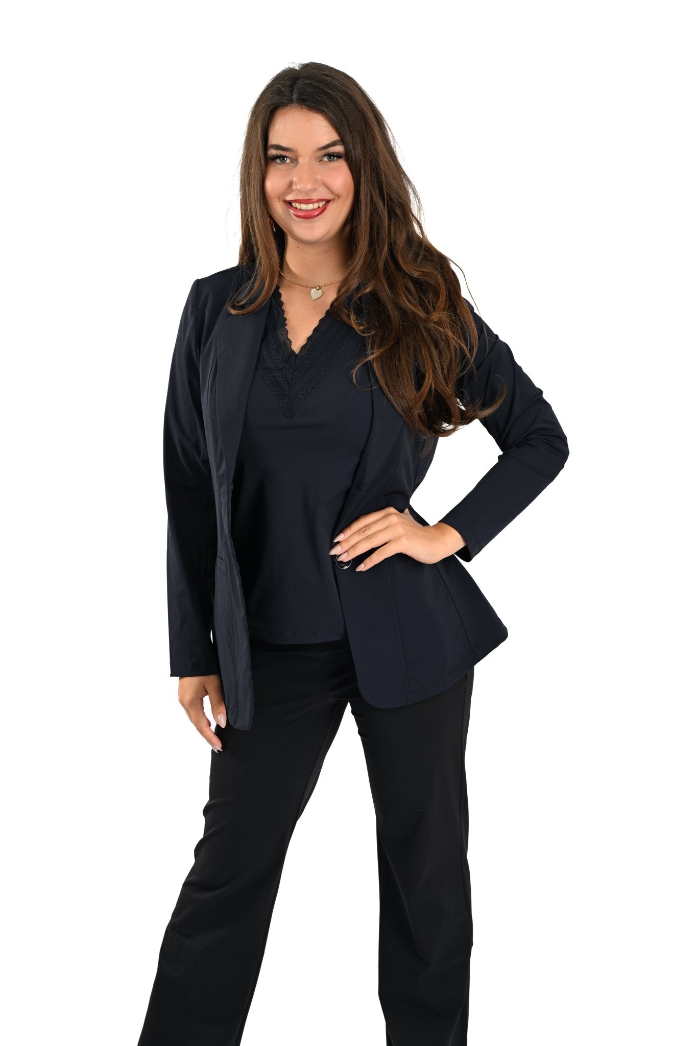 Mi Piace Blazer – Dark Blue - BlushFashionstore