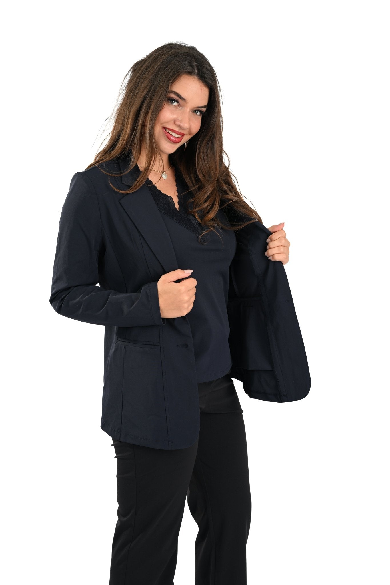 Mi Piace Blazer – Dark Blue - BlushFashionstore