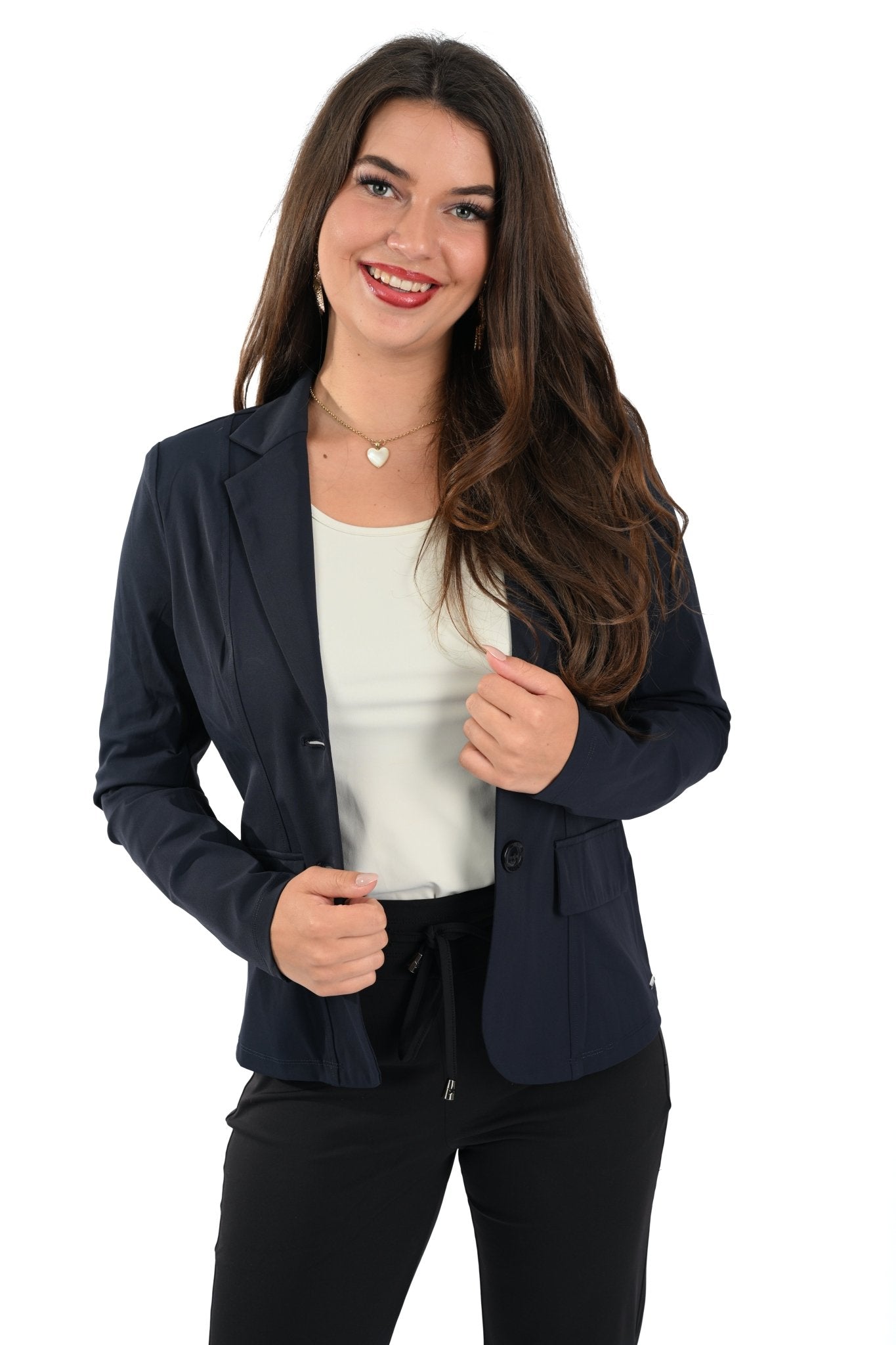 Mi Piace Blazer in Dark Blue – Tijdloos, stijlvol en veelzijdig - BlushFashionstore