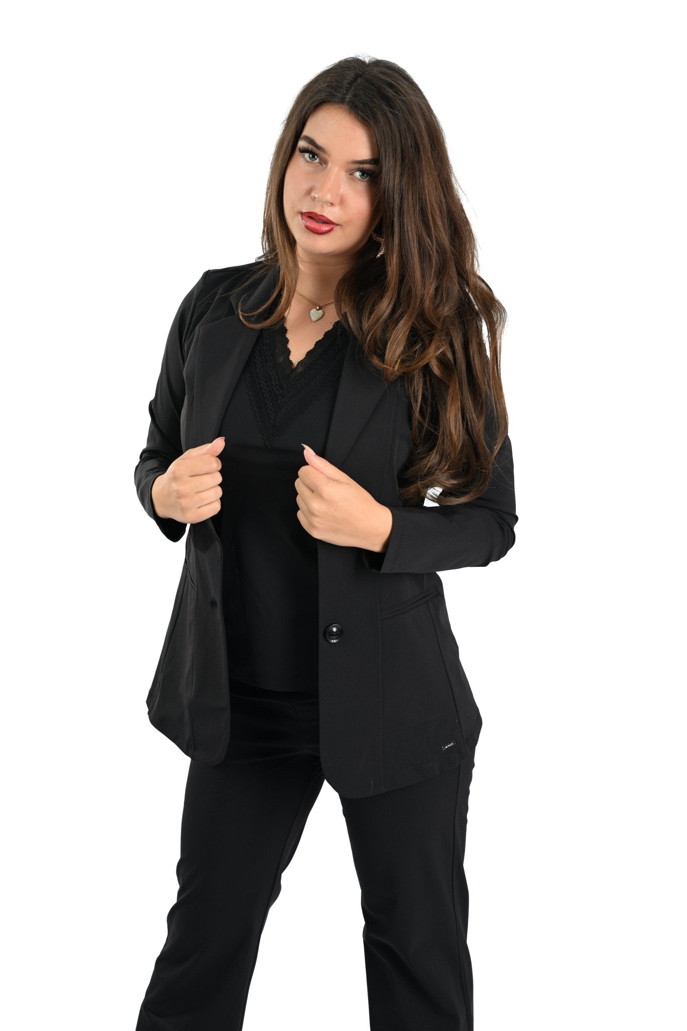 Mi Piace Blazer Zwart - BlushFashionstore