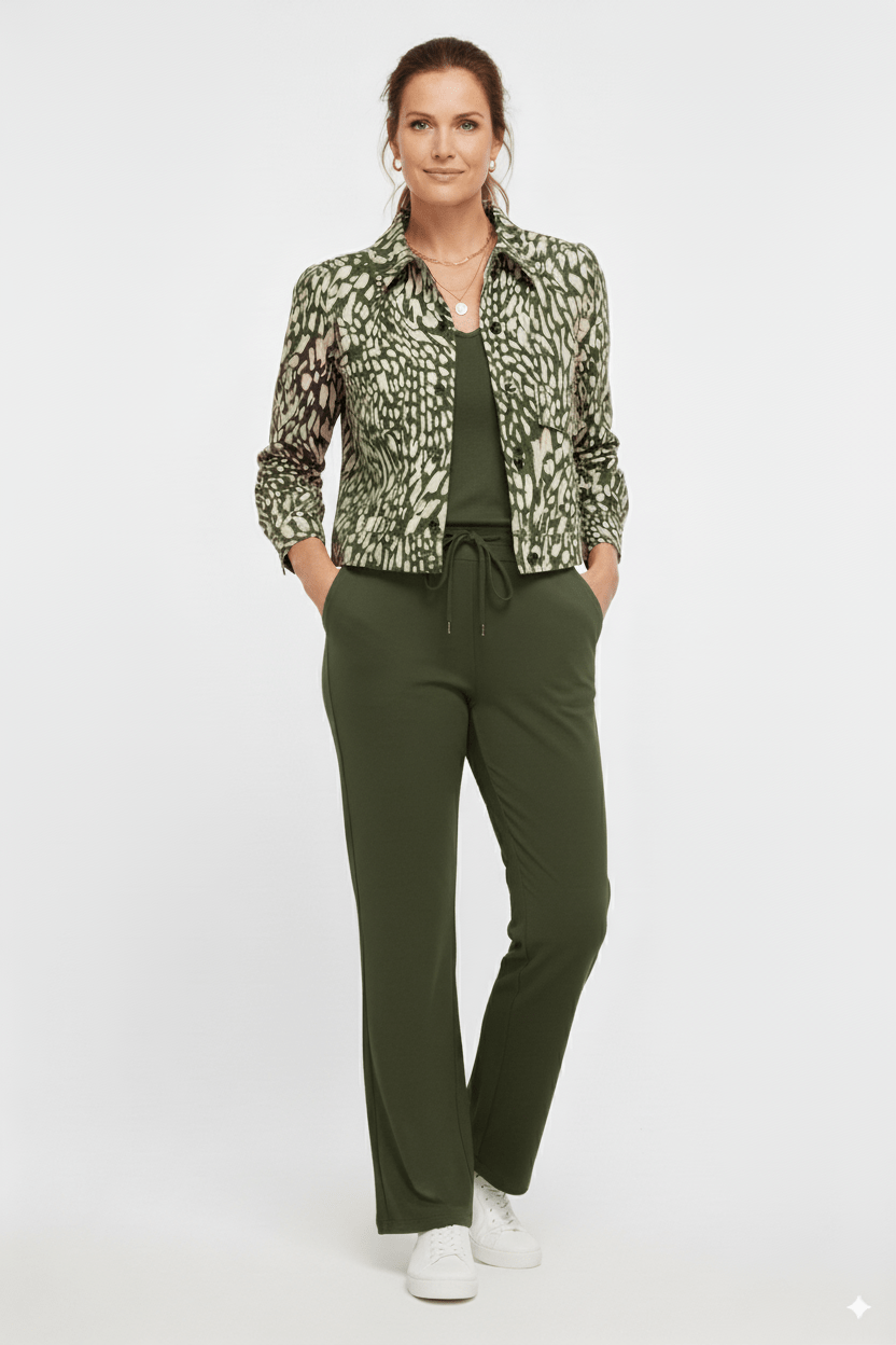 Mi Piace Damesjack Abstract Print – Modieus Kort Jack - BlushFashionstore