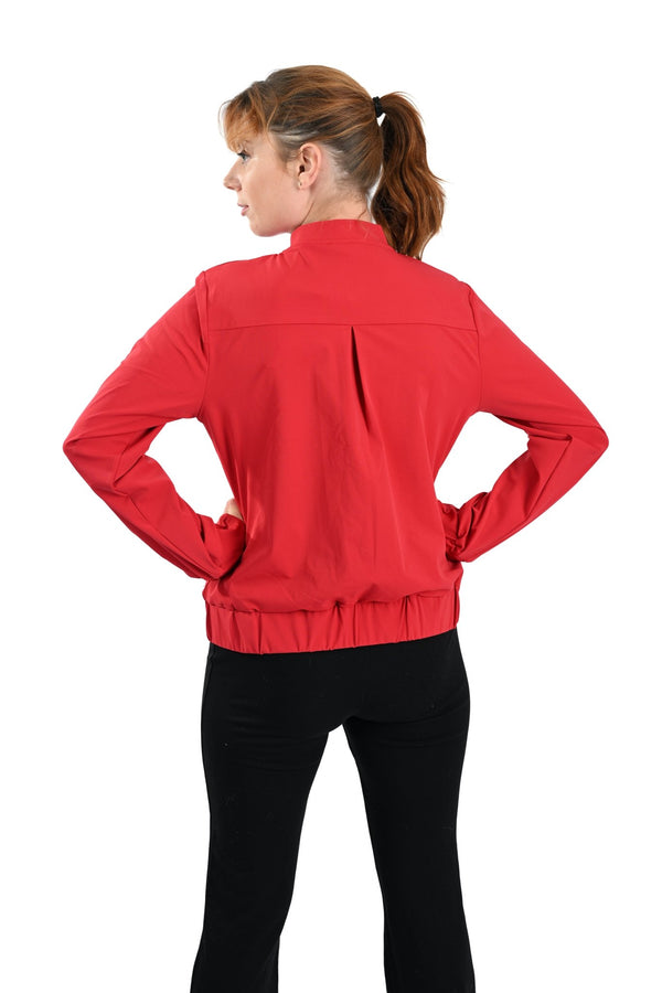 
                    
                      MI Piace Donkerrode Bomber Jacket – Stijlvolle Damesjas met Ritssluiting en Sportieve Look - BlushFashionstore
                    
                  