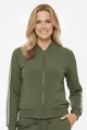 Mi Piace Groen Trainingsjack Dames – Sportief Bomberjack met Strepen - BlushFashionstore