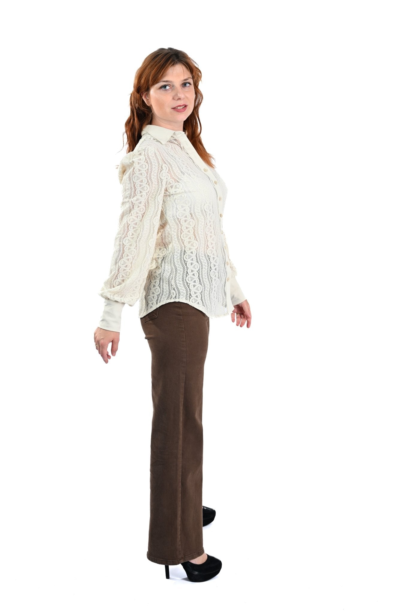 MI Piace Kantblouse Kitkleur - BlushFashionstore
