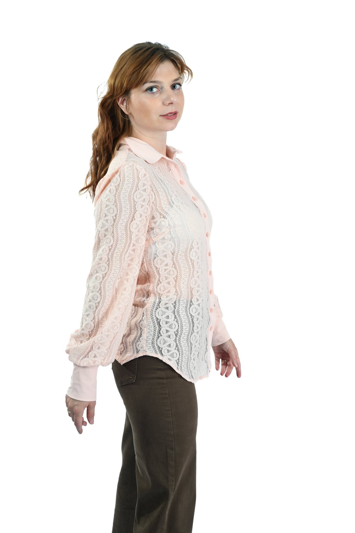 MI Piace Kantblouse Peach - BlushFashionstore