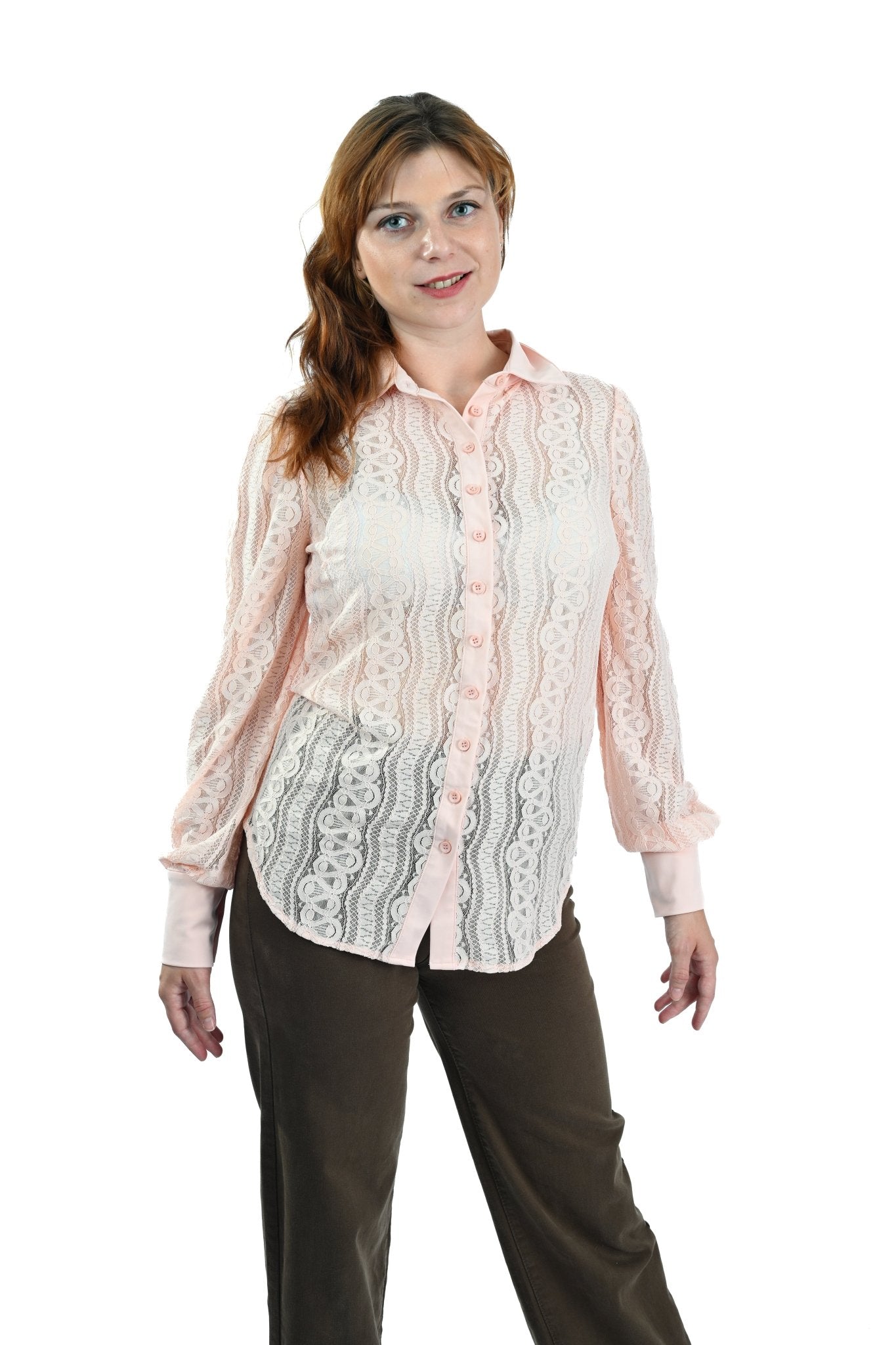 MI Piace Kantblouse Peach - BlushFashionstore