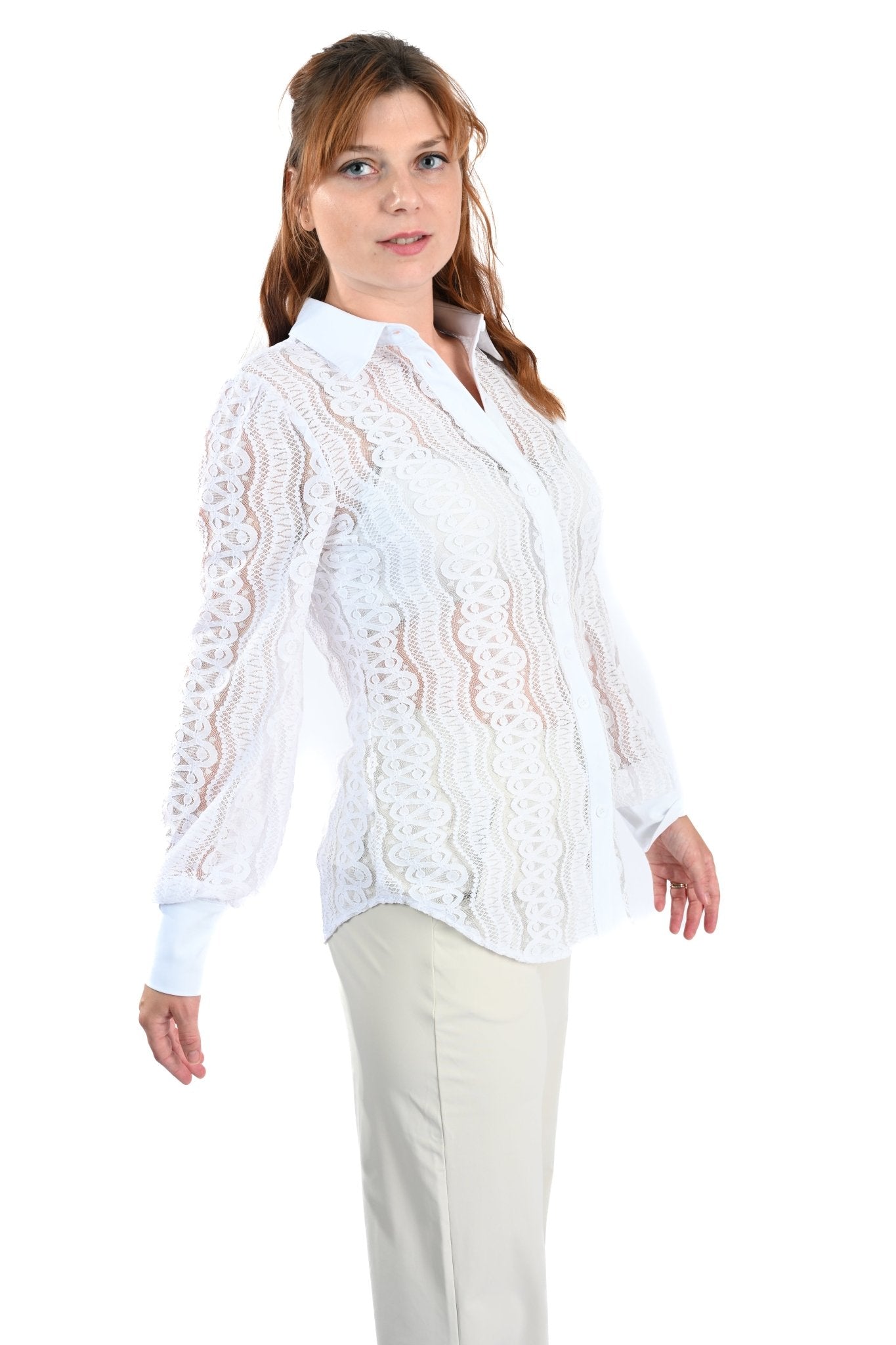 MI Piace Kantblouse Wit - BlushFashionstore