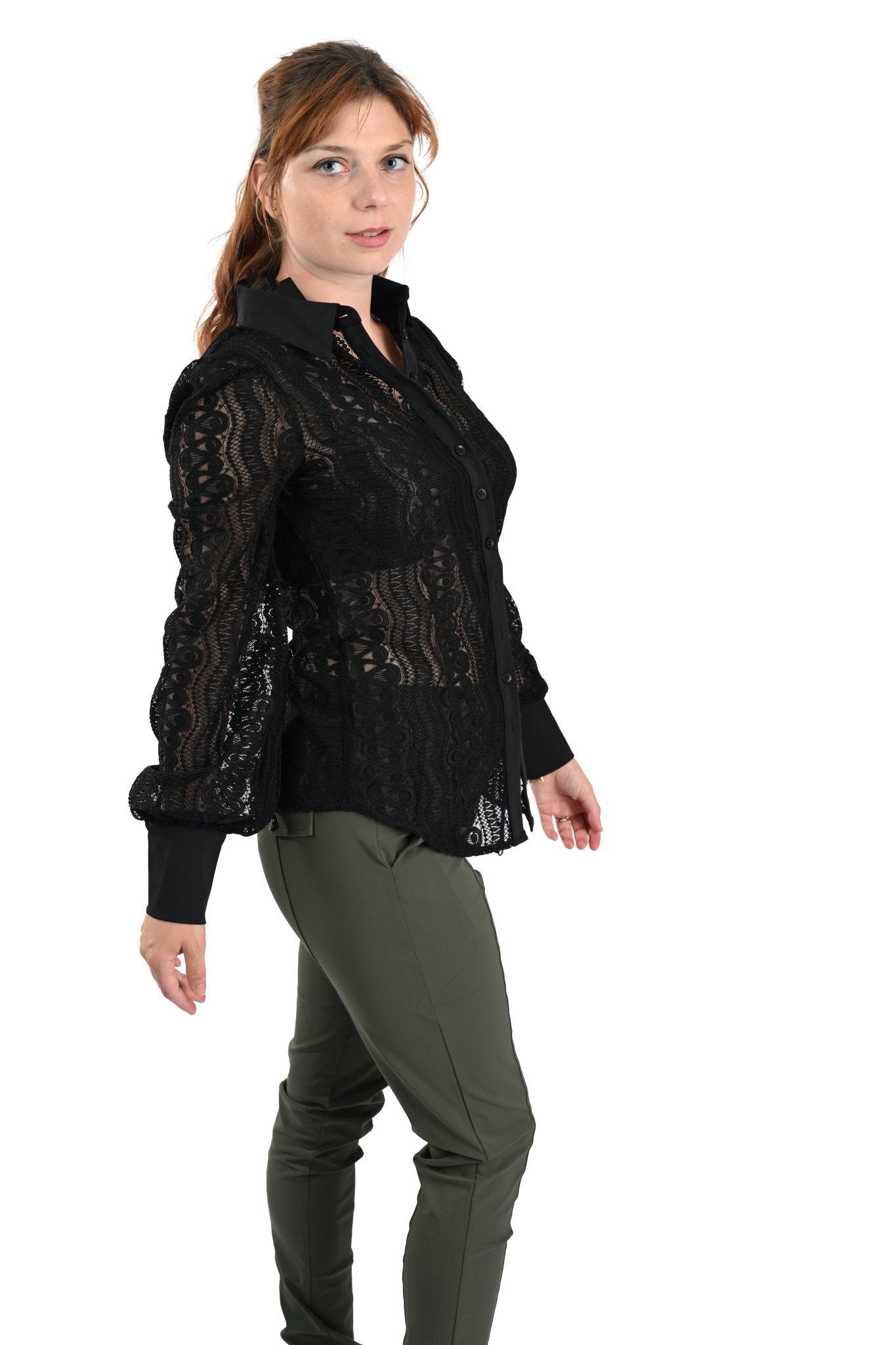 MI Piace Kantblouse Zwart - BlushFashionstore