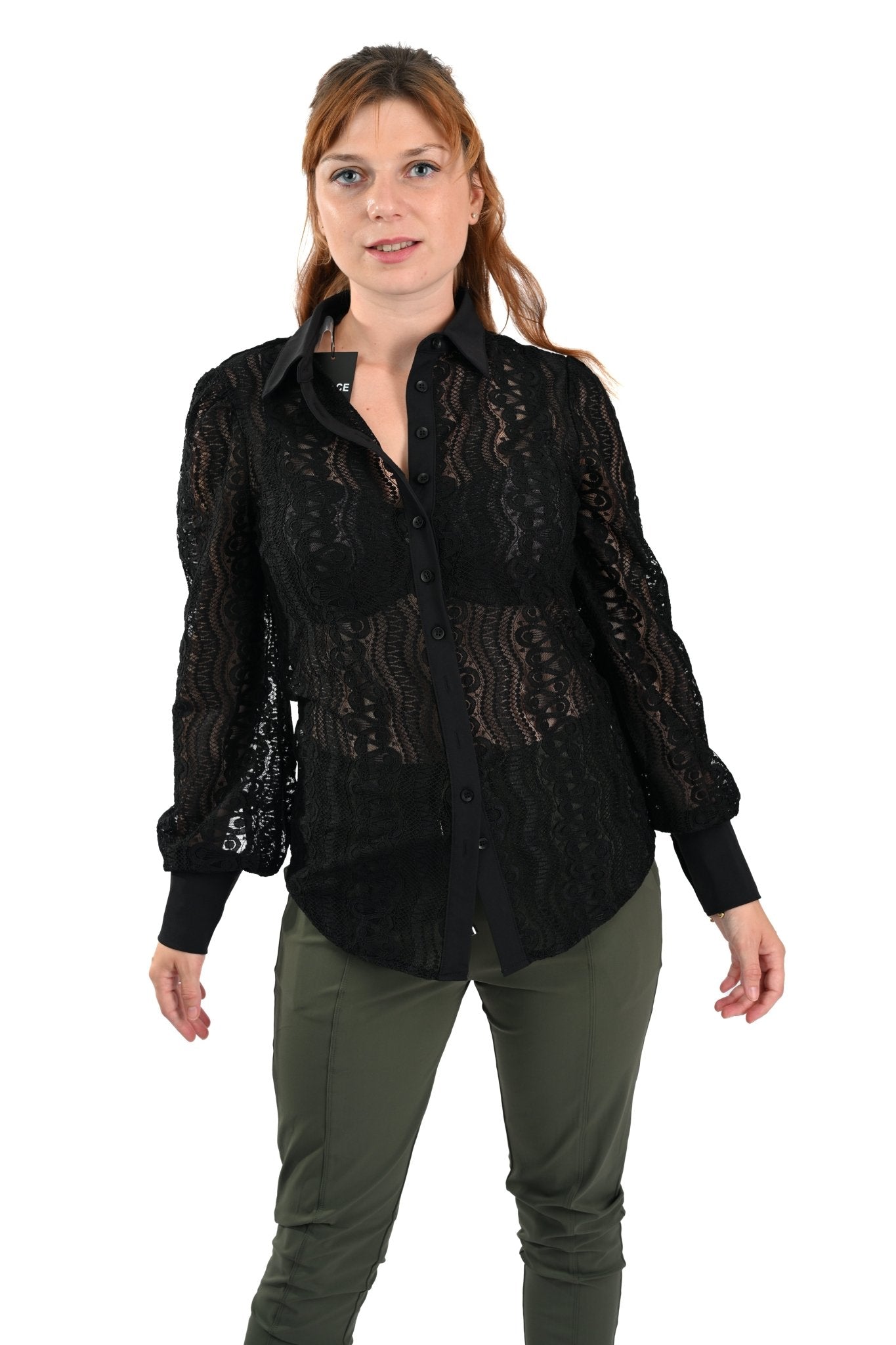 MI Piace Kantblouse Zwart - BlushFashionstore