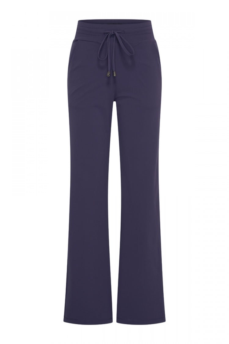 Mi Piace Straight Broek met Trekkoord – Dark Blue - BlushFashionstore