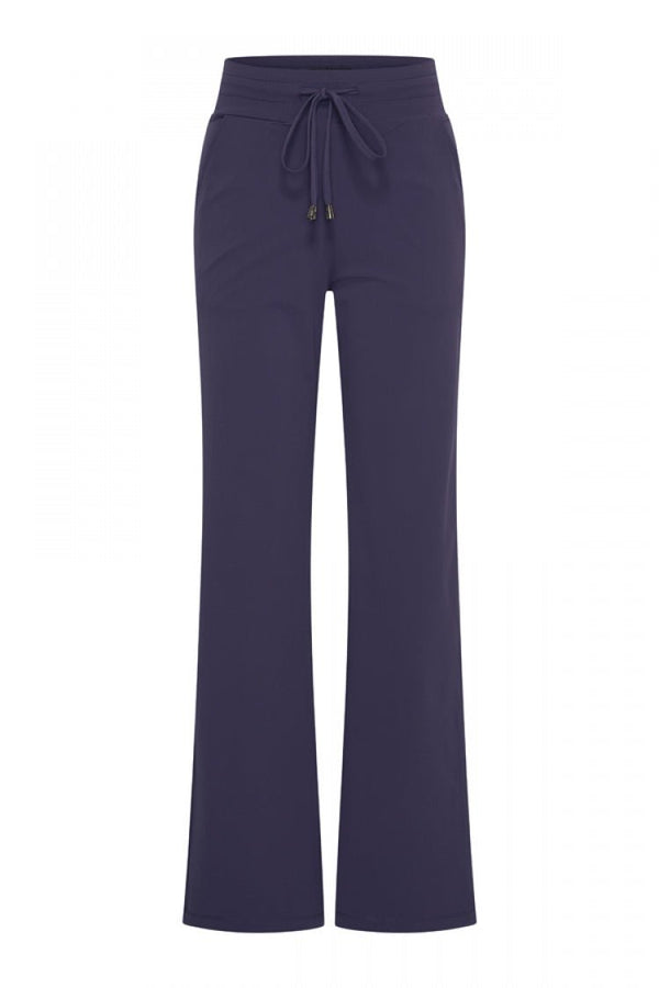 Mi Piace Straight Broek met Trekkoord – Dark Blue - BlushFashionstore