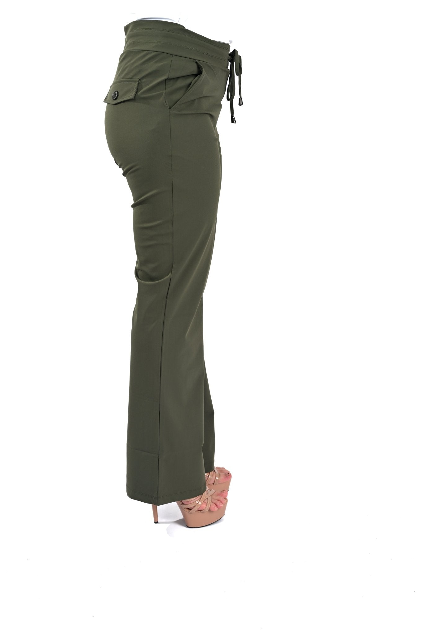 Mi Piace Straight Broek met Trekkoord – Dark Depth - BlushFashionstore